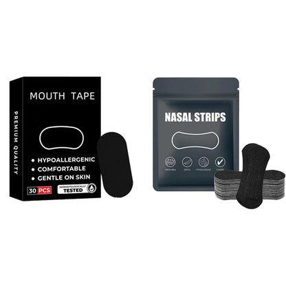Anti-Snoring Nose Strips And Mouth Tape