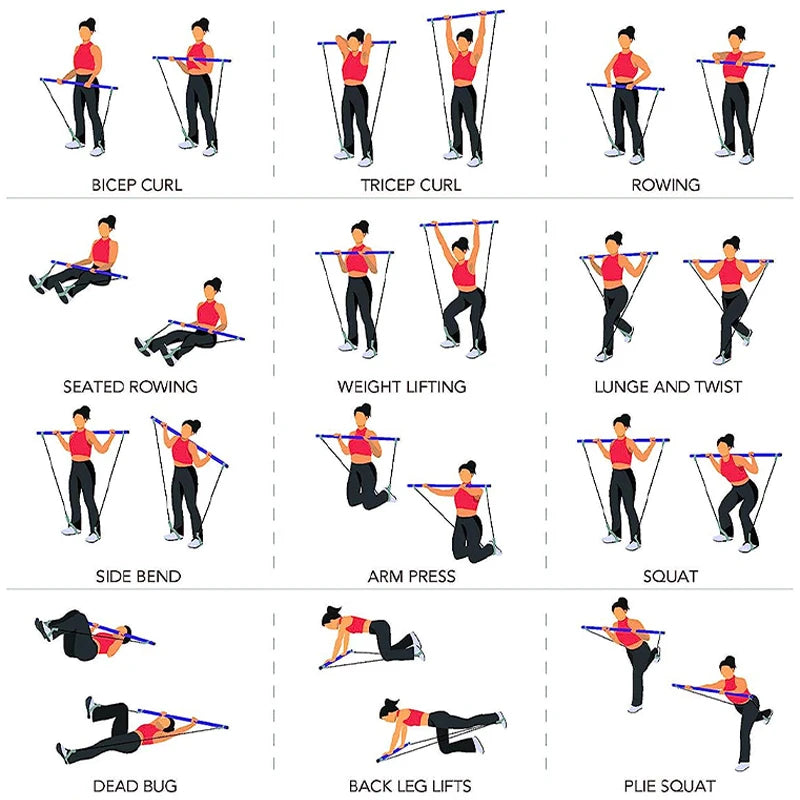 Multifunctional Pilates Bar Kit
