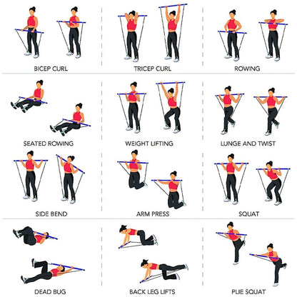Multifunctional Pilates Bar Kit